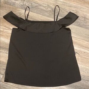 Express Black Ruffled Sleeveless Camisole